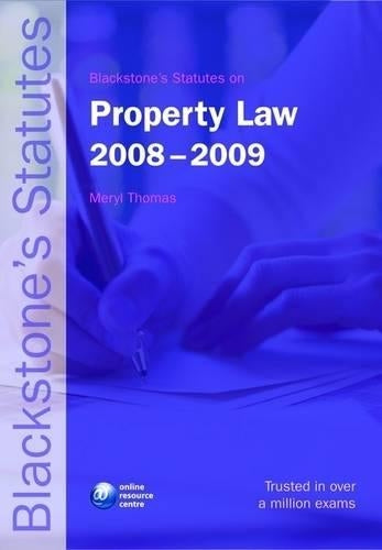 Blackstone's Statutes on Property Law
