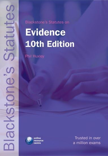 Blackstone's Statutes on Evidence