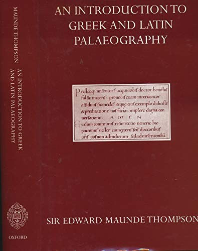 An Introduction to Greek and Latin Palaeography