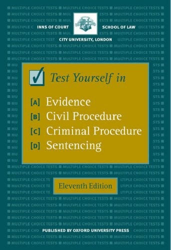 Test Yourself in Evidence, Civil Procedure, Criminal Procedure and Sentencing