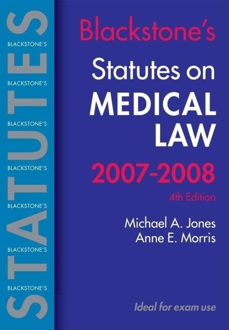 Blackstone's Statutes on Medical Law