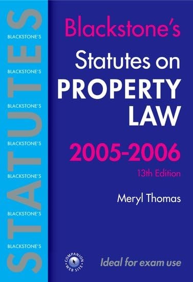 Statutes on Property Law 2005-2006