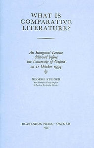 What is Comparative Literature? 