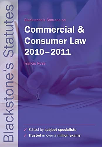 Blackstone's Statutes on Commercial and Consumer Law