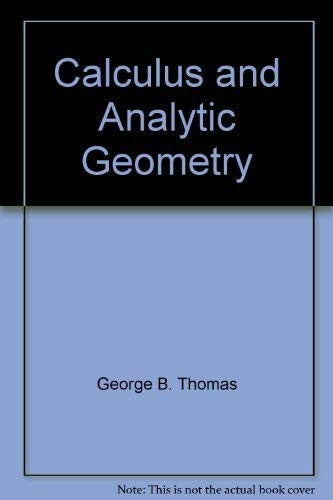 Calculus and Analytic Geometry