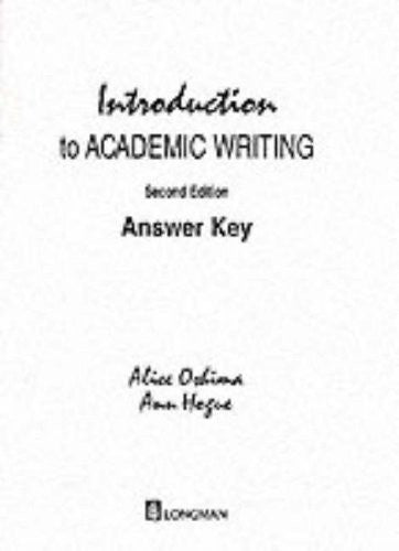 Introduction to Academic Writing Second Edition Answer Key