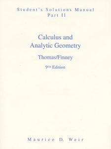Student Solutions Manual Part 2 for Calculus 