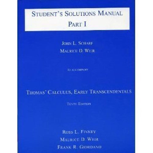 Student's Solutions Manual, Part 1 ET
