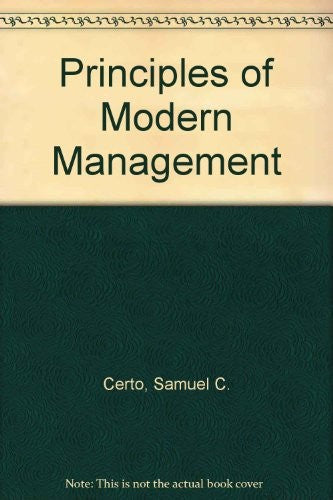 Principles of Modern Management