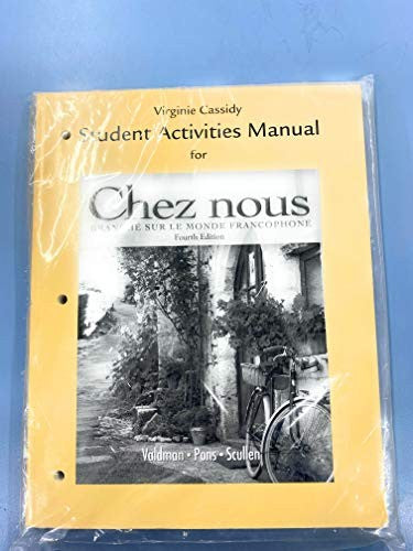 Chez Nous Student Activities Manual