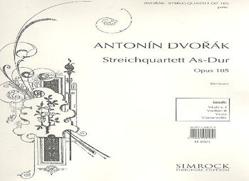 String Quartet: A Flat Major. op. 105. string quartet. Jeu de parties.