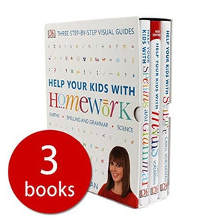 DK Help Your kids With Spelling & Grammer Maths Science Collection - 3 Book Box Set