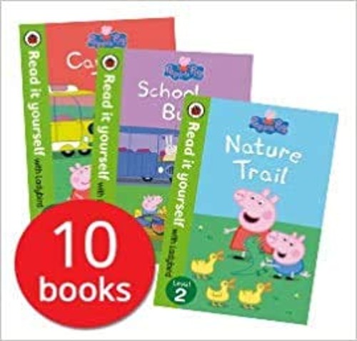 Peppa Pig Read it Yourself with Ladybird Collection 10 Books Set (Level 1-2)