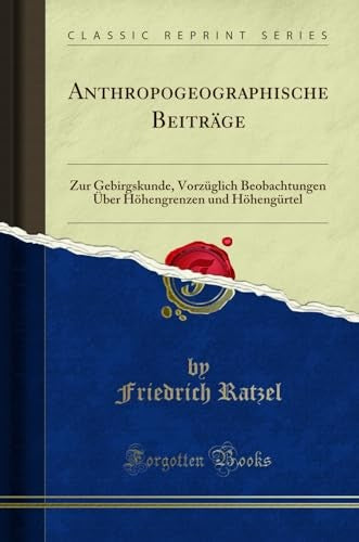 Anthropogeographische Beitrage