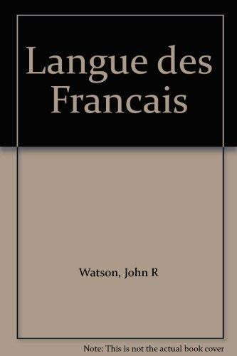 Langue des Francais