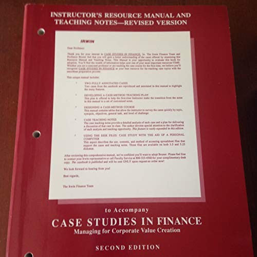 Case Studies Fin Irm/DA 3.50 Rev E