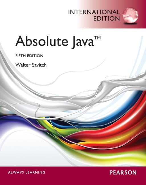 Absolute Java: International Edition