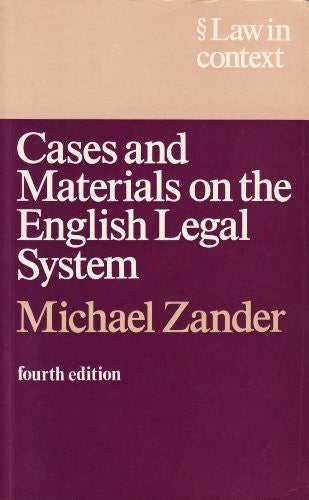 Cases and Materials on the English Legal System