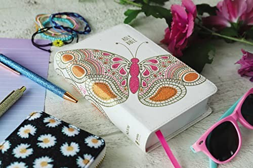NIrV, Backpack Bible, Flexcover, Pink Butterfly
