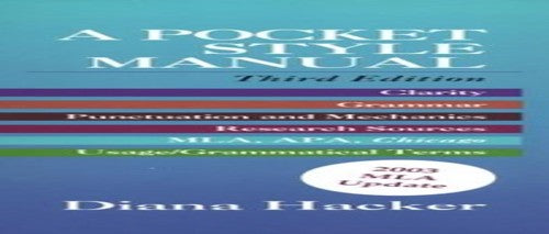 A Pocket Style Manual Third Edition with 2003 MLA Update