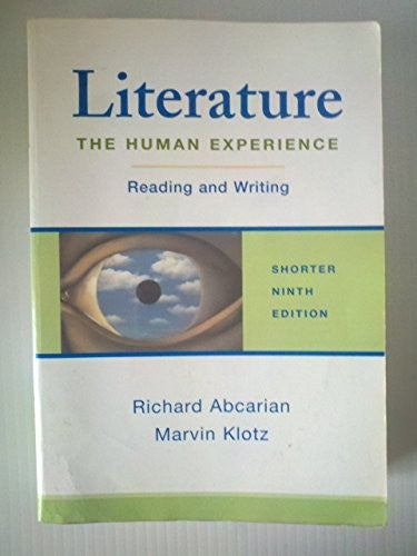 Literature: The Human Experience Shorter Edition