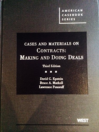 Cases and Materials on Contracts