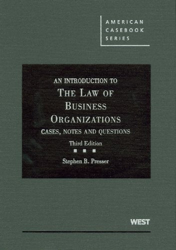 An Introduction to the Law of Business Organizations