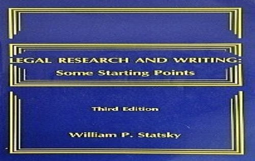 Legal Research and Writing