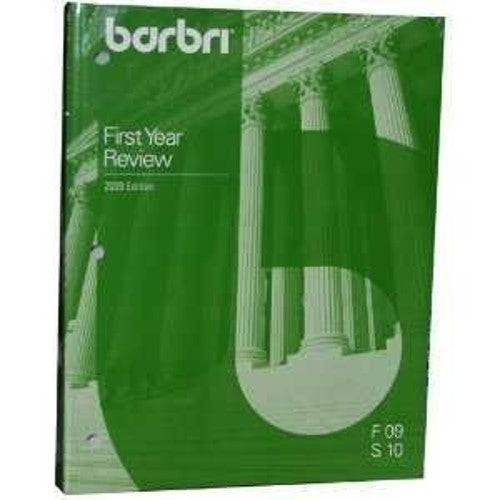 Barbri First Year Review Edition for Fall   Spring  Civil Procedure Constitutional Law Contracts and Sales Criminal Law Personal Property Real Property Torts Charts Supplement Revi
