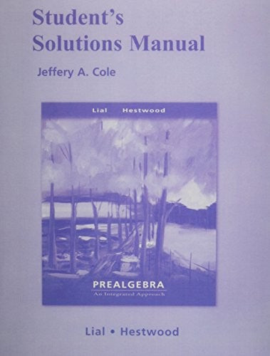 Student Solutions Manual for Prealgebra