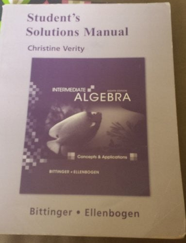 Student Solutions Manual for Intermediate Algebra