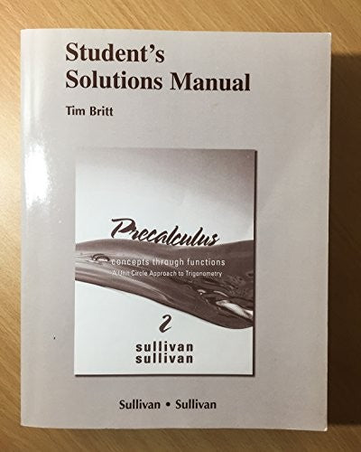Student Solutions Manual for Precalculus