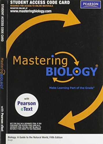 Mastering Biology with Pearson eText Student Access Kit for Biology