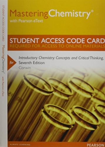 MasteringChemistry with Pearson eText -- Standalone Access Card -- for Introductory Chemistry