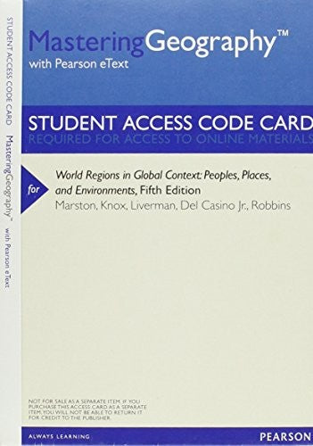 Mastering Geography with Pearson eText -- Valuepack Access Card -- for World Regions in Global Context