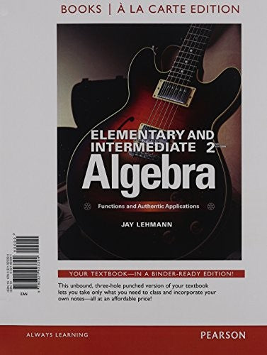 Elementary & Intermediate Algebra