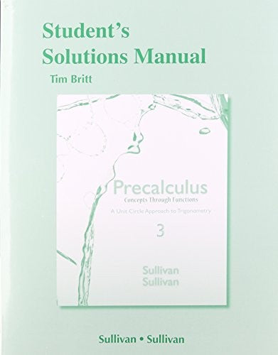 Student Solutions Manual for Precalculus