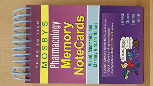 Mosby's Pharmacology Memory NoteCards