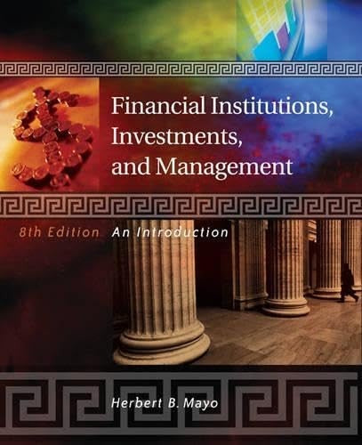 Financial Institutions, Investments and Management