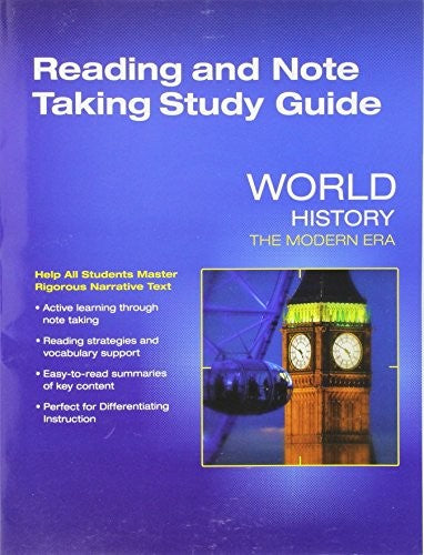 World History 2016 Modern Era Reading and Notetaking Study Guide Grade 10
