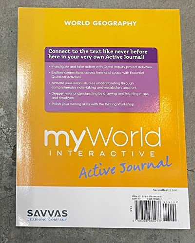 Myworld Interactive Geography 2019 National Survey Journal