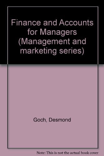 Finance and Accounts for Managers