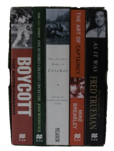 HOWZAT---5 PAPERBACK CRICKET CLASSICS--Boycott The Autobiography , As it Was Fred TRUEMAN , The Art of Captaincy-Brearley , The Times One Hundred Greatest Crickieters , The Picador book of cricket