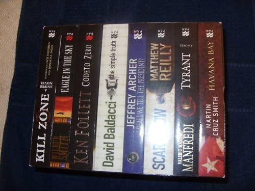 Ultimate Thrillers box set 8 vols: Havana Bay (Cruz Smith), The Simple Truth (Baldacci), Shall We Tell the President (Archer), Code to Zero (Follett), Eagle in the Sky (Smith), Tyrant (Manfredi), Scarecrow (Reilly), A Sniper Novel (Coughlin)