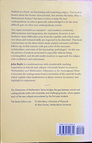What is Mathematical Analysis?