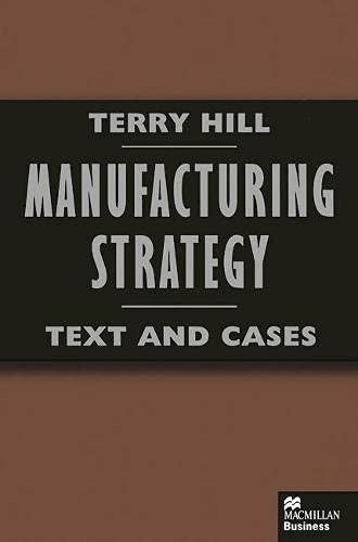 Manufacturing Strategy