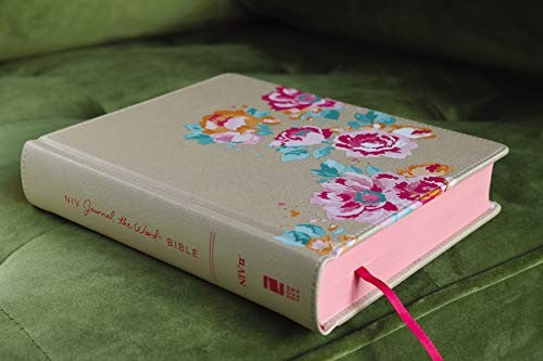 NIV, Journal the Word Bible for Teen Girls, Leathersoft over Board, Gold/Floral, Red Letter