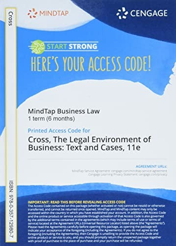 Bundle: The Legal Environment of Business: Text and Cases, Loose-Leaf Version, 11th + Mindtap, 1 Term Printed Access Card