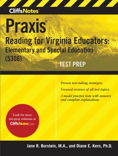 Cliffsnotes Praxis Reading for Virginia Educators: Elementary and Special Education (5306)
