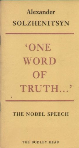 One Word of Truth....